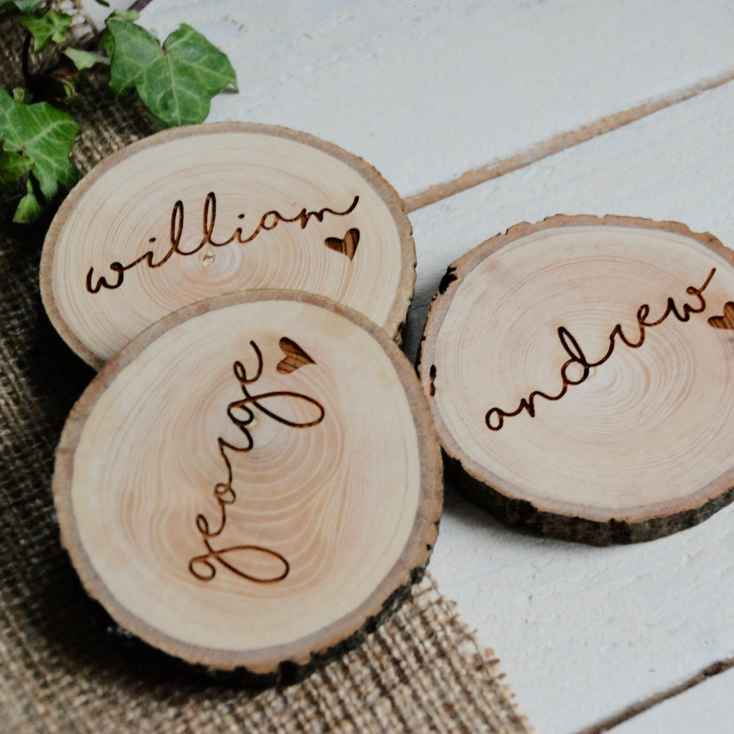 rustic wedding name place settings wedding name place settings wedding name