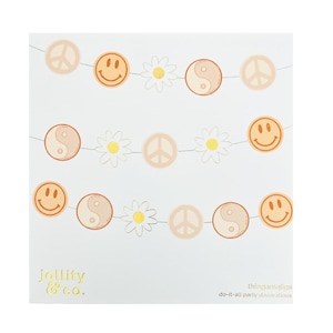 Ghirlanda della Pace &quot;Peace & Love&quot; - Set di 16 pezzi e spago per appenderla