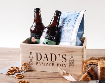 Personalised Pamper Box - Personalised Storage - Bespoke Box - Home & Living - Beer Crate - Treats for him - Gifts for him - Man Storage Box