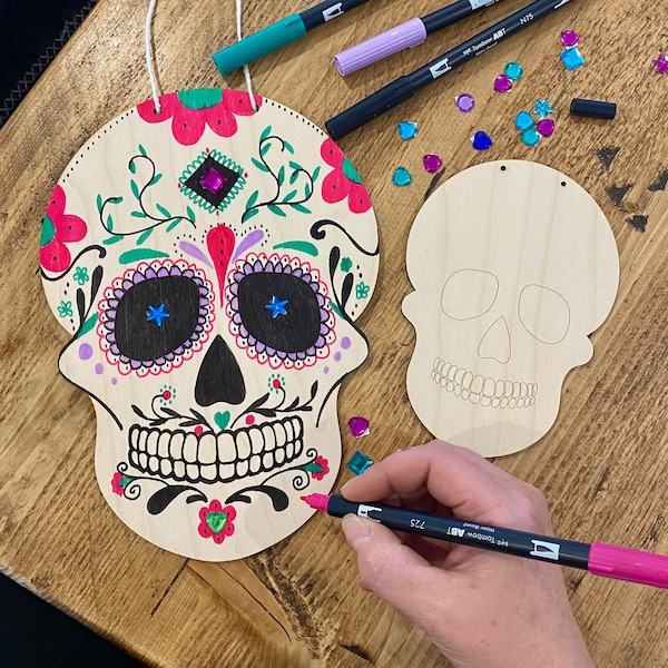 Decorate Your Own Day of the Dead Skull