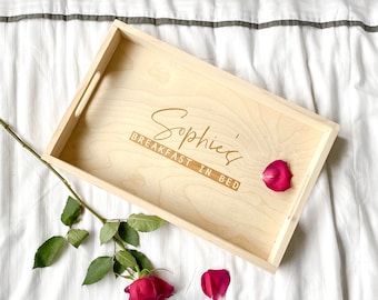 Personalised Name Breakfast In Bed Tray - Wooden Tray