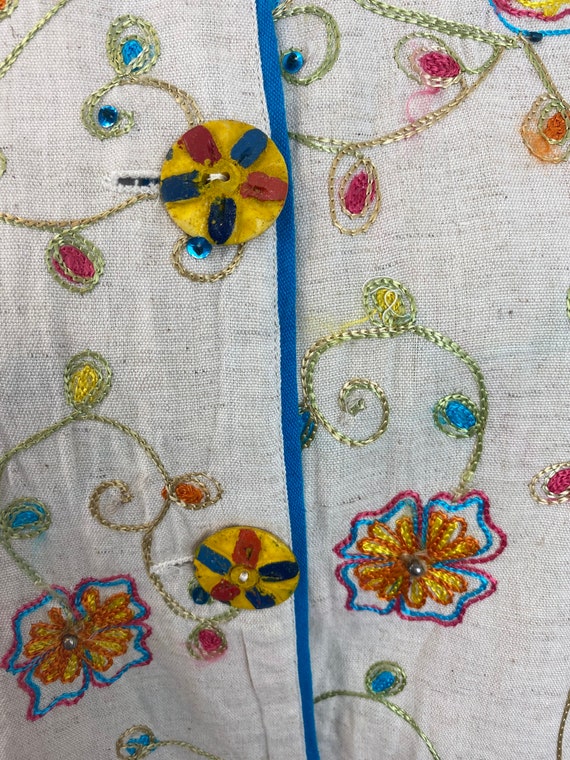 Vintage Embroidered Indian Jacket, Small - image 4