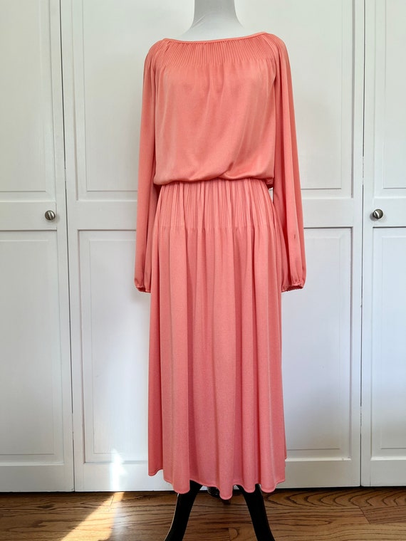 Coral Midi Dress