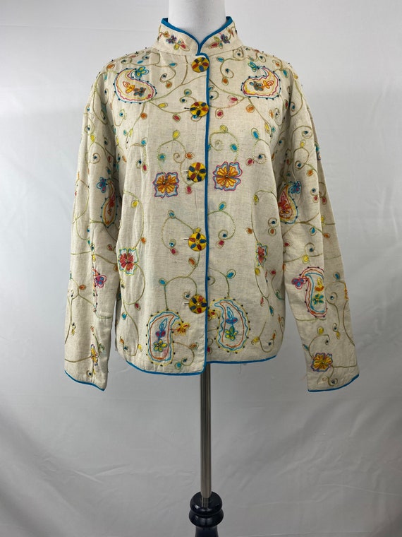 Vintage Embroidered Indian Jacket, Small - image 1