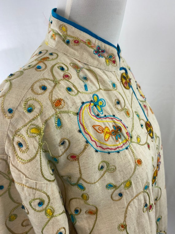 Vintage Embroidered Indian Jacket, Small - image 3