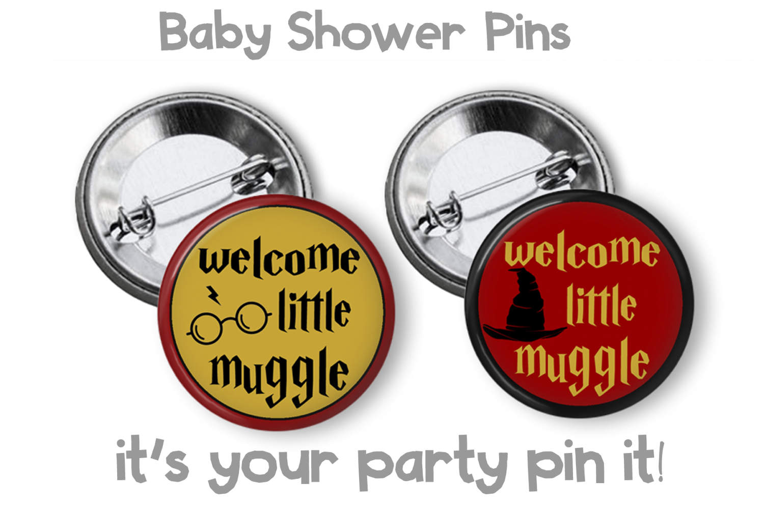 Welcome Little Muggle Pins Party Favor 2 25 Inch Pinback Etsy