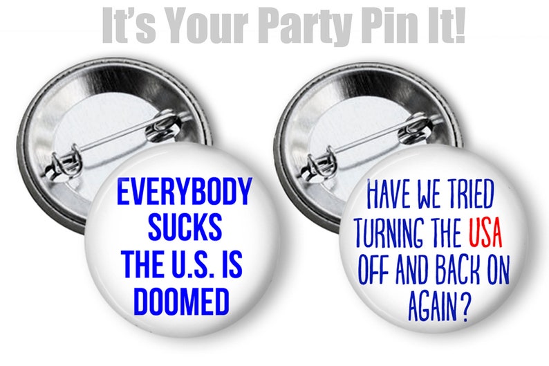 Protest Buttons 2.25 inch pinback button pin badge Pin Set Badges Anti Trump Buttons Not My President USA Pin Button