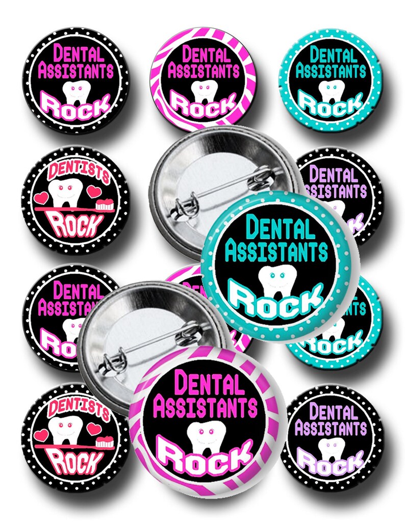 Dental Assistant Dentist Pin Button Favors 2.25 inch pinback Etsy
