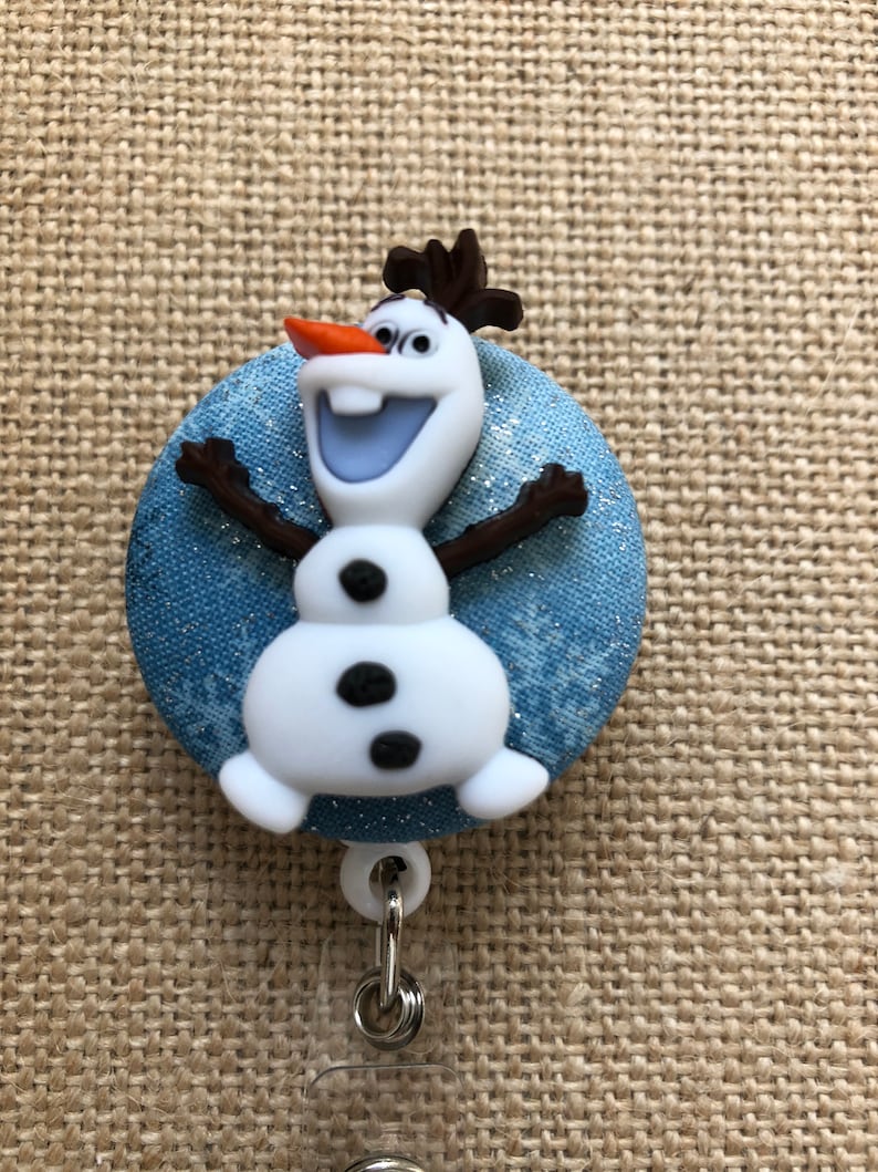 Personalized Disney Stitch card reel// id badge holder for nurses teachers...
