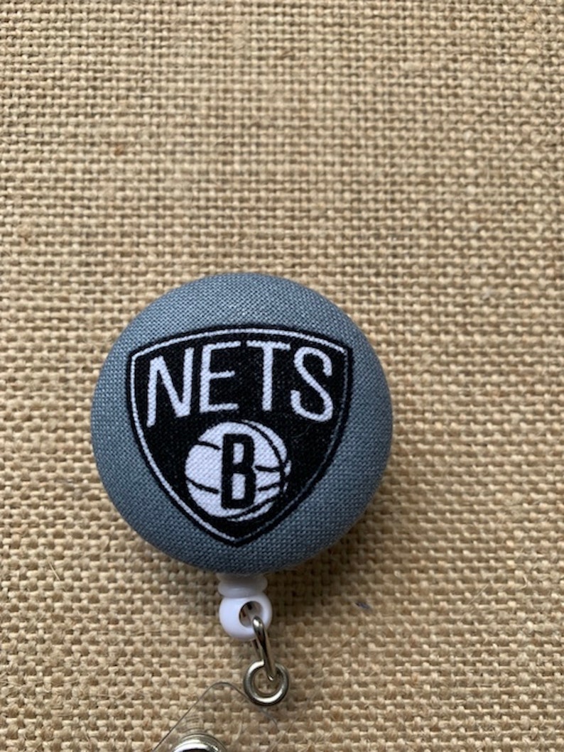 Nursing Badge Reel Name Badge Holder Gift for Him Nurse ID Badge Nurse Badge Reel Brooklyn Nets Basketball RN Badge Reel