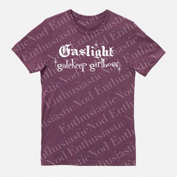 Wunderbare Mrs. Maisel Gaslight Gatekeep Girlboss | Weibliche Empowerment | Midge Kurzärmeliges T-Shirt