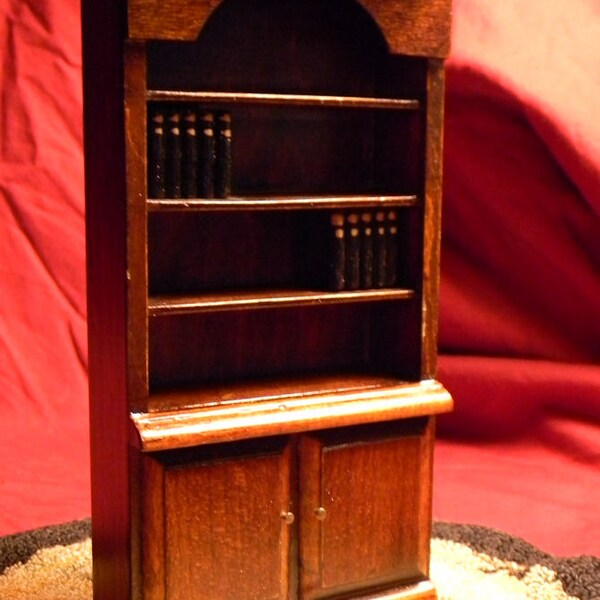 Wood Book Case - Miniature Dollhouse Sized  -  Dollhouse Sized