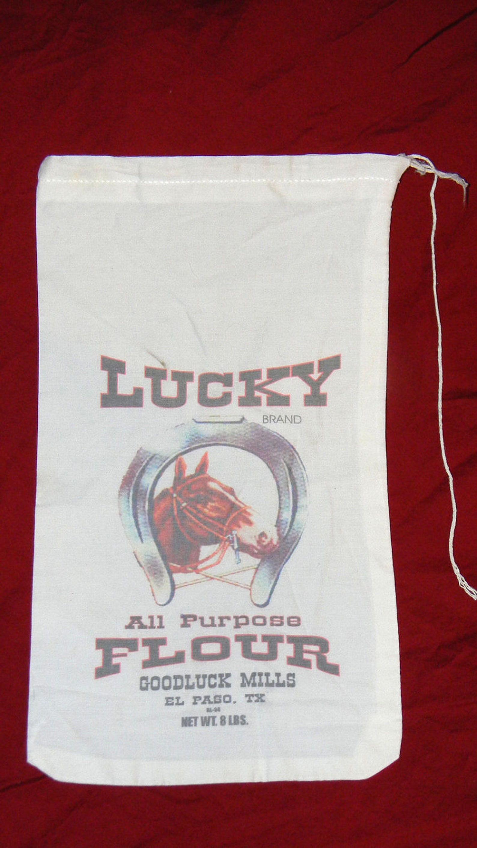 Vintage Lucky Flour Sack Original Vintage Flour 8 lb Sack Etsy