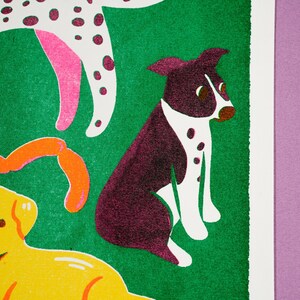 Dog risograph print image 3