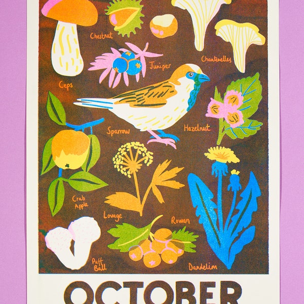 October Foraging Print