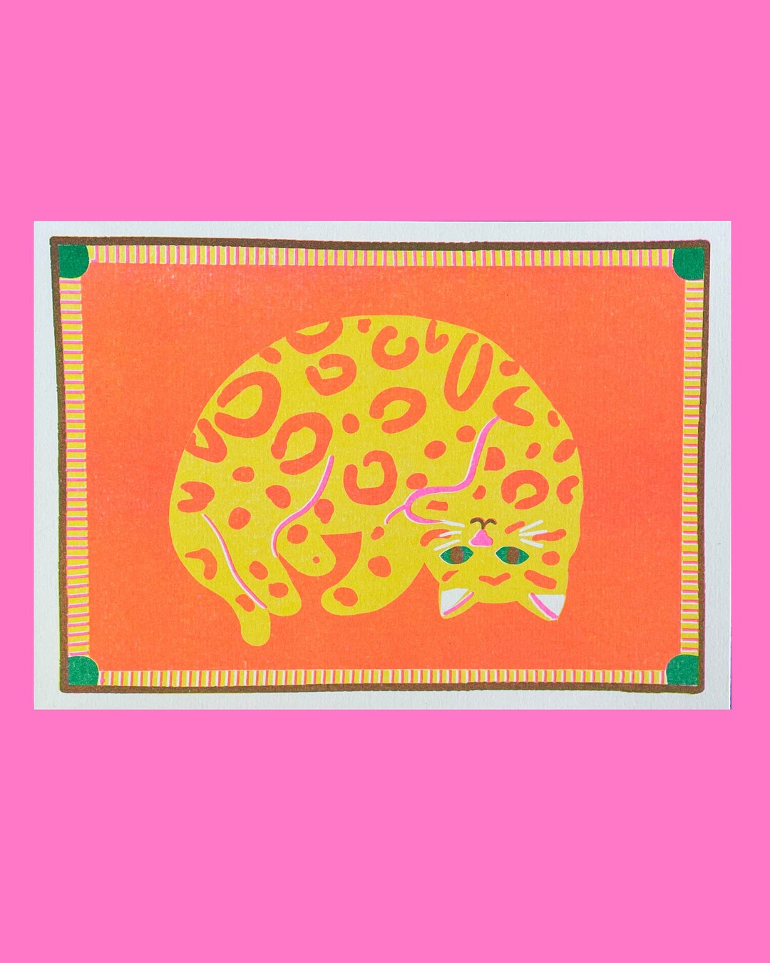 Bengal Mini Riso Print - Etsy