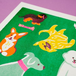 Dog risograph print image 2