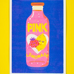 Impresión de limonada rosa