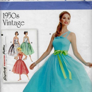 Retro 1950&#39;s Dress Reprint - Simplicity 1194 - Uncut Pattern