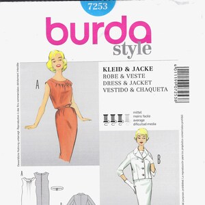 Retro Dress, Jacket & Belt - Burda 7253 - Uncut Sewing Pattern