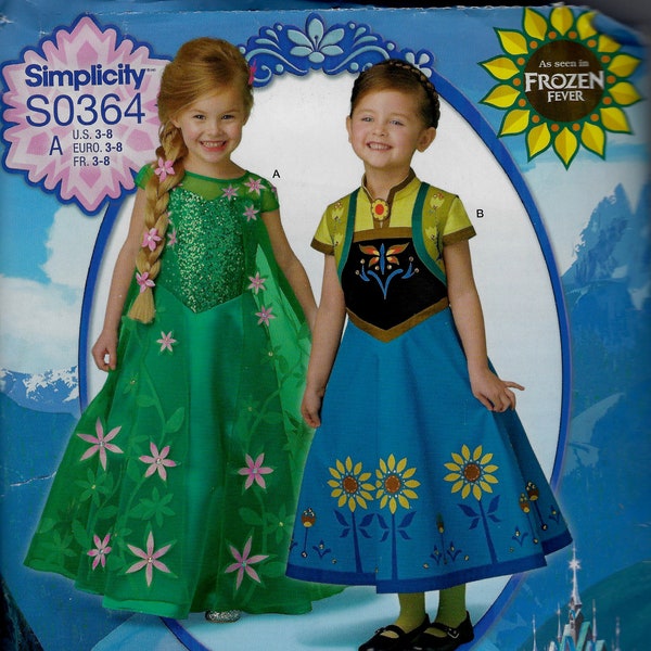 Disney Frozen Costumes - Simplicity 0364 - Uncut Pattern