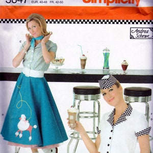 Retro 1950&#39;s Poodle Skirt By Andrea Schewe - Simplicity 3847 - Uncut Pattern