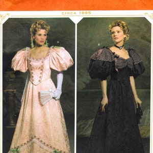 Designer Dress Circa 1895 by Andrea Schewe - Simplicity 4078 - Uncut Sewing Pattern