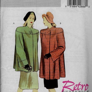 Retro 1946 Coats Reprint Butterick 5298 Uncut Pattern - Etsy