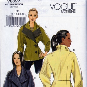 Vogue 8627 Jacket Set, Shaped Hemline Sewing Pattern