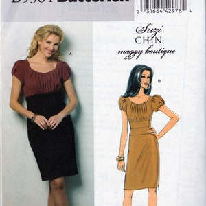 Kleid, plissiertes Oberteil by Suzi Chin - Butterick 5384 - Uncut Pattern