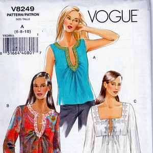Top, Deep Neckline - Vogue 8249  - Uncut  Pattern