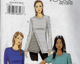 Patrón de costura para tops tipo pullover Vogue 9169