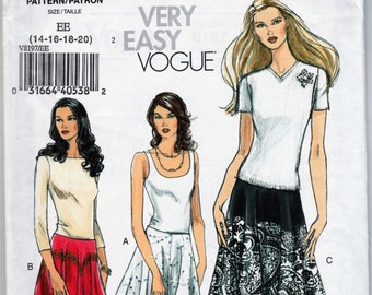 Flared Skirt Set - Vogue 8197 - Uncut Sewing Pattern