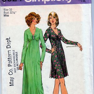 Retro Dress in Two Lengths- Simplicity 6024 - Uncut Sewing Pattern