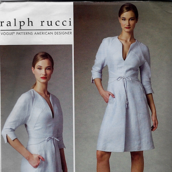 Kleid, Nahtdetail von Ralph Rucci - Vogue 1381 - Uncut Schnittmuster