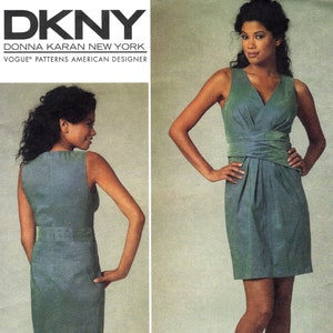 Dress, Draped Midriff by Donna Karan - Vogue 1221 -  Uncut Sewing Pattern
