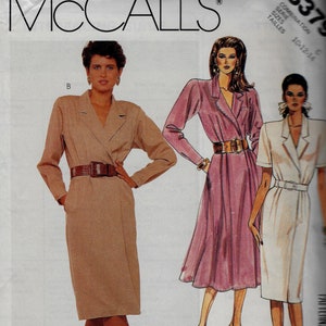 Shirtdress, Mock Wrap - McCall&#39;s 3379 - Uncut Sewing Pattern