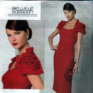 Dress, Shoulder Roses by Bellville Sassoon - Vogue 1162 - Uncut Pattern