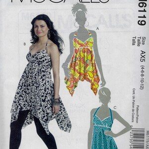 Halter Tops & Tunics - McCall&#39;s 6119 - Uncut Sewing Pattern