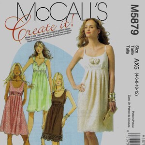 Summer Dresses -  McCall&#39;s 5879 - Uncut Sewing Pattern