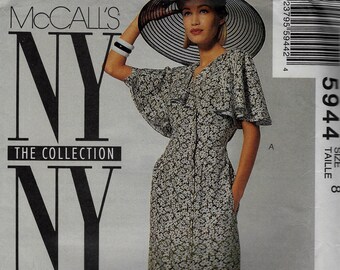 McCall's  5944 Dress, Flutter Sleeves Sewing Pattern