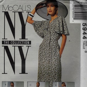 Dress, Flutter Sleeves - McCall's  5944 -  Uncut Sewing Pattern