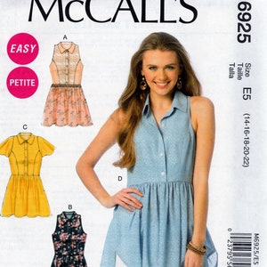 Tops, Tunic & Dress - McCall&#39;s 6925 - Uncut Pattern