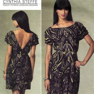 Dress, Low Back Neckline by Cynthia Steffe - Vogue 1207 - Uncut Pattern