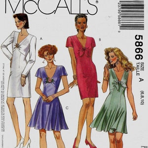Dress, Shaped Bodice - McCall&#39;s 5866 - Uncut Sewing Pattern