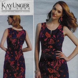 Kleid, Falten-Oberteil by Kay Unger - Vogue 1303 - Uncut Pattern