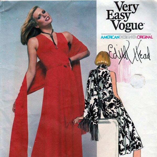 Dress & Stole by Edith Head - Vogue 1561 - Uncut  Pattern