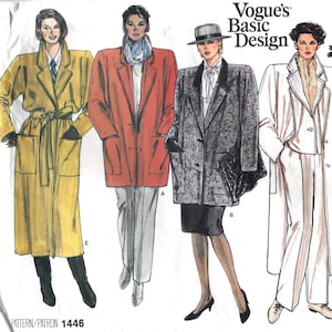 Trench Coat & Belt - Vogue 1446 - Uncut Sewing Pattern