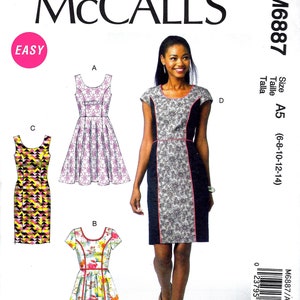 Lined Dresses - McCall&#39;s 6887 - Uncut Sewing Pattern