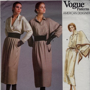 Blouse, Skirt and Scarf by Calvin Klein Vogue 1956 Uncut Pattern image 1